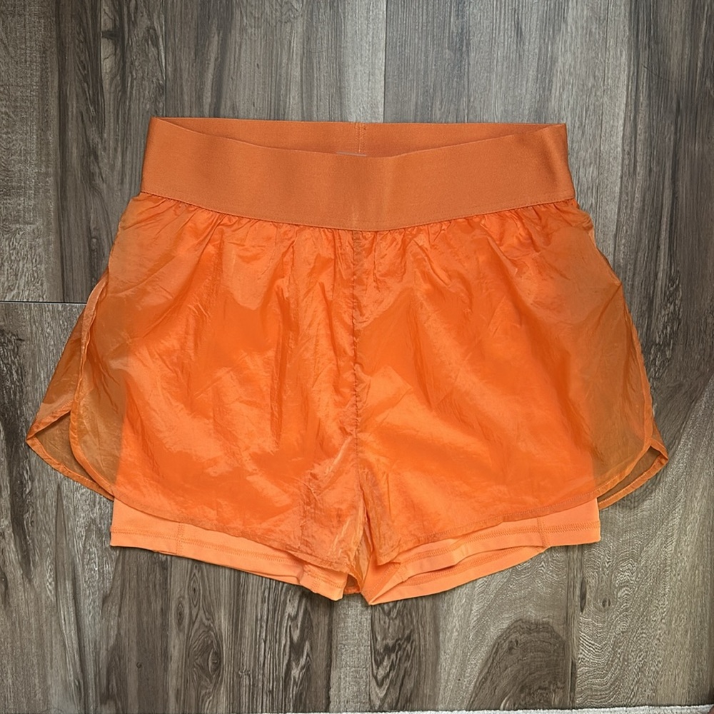 Mono B Women's Vibrant Orange Athletic Shorts